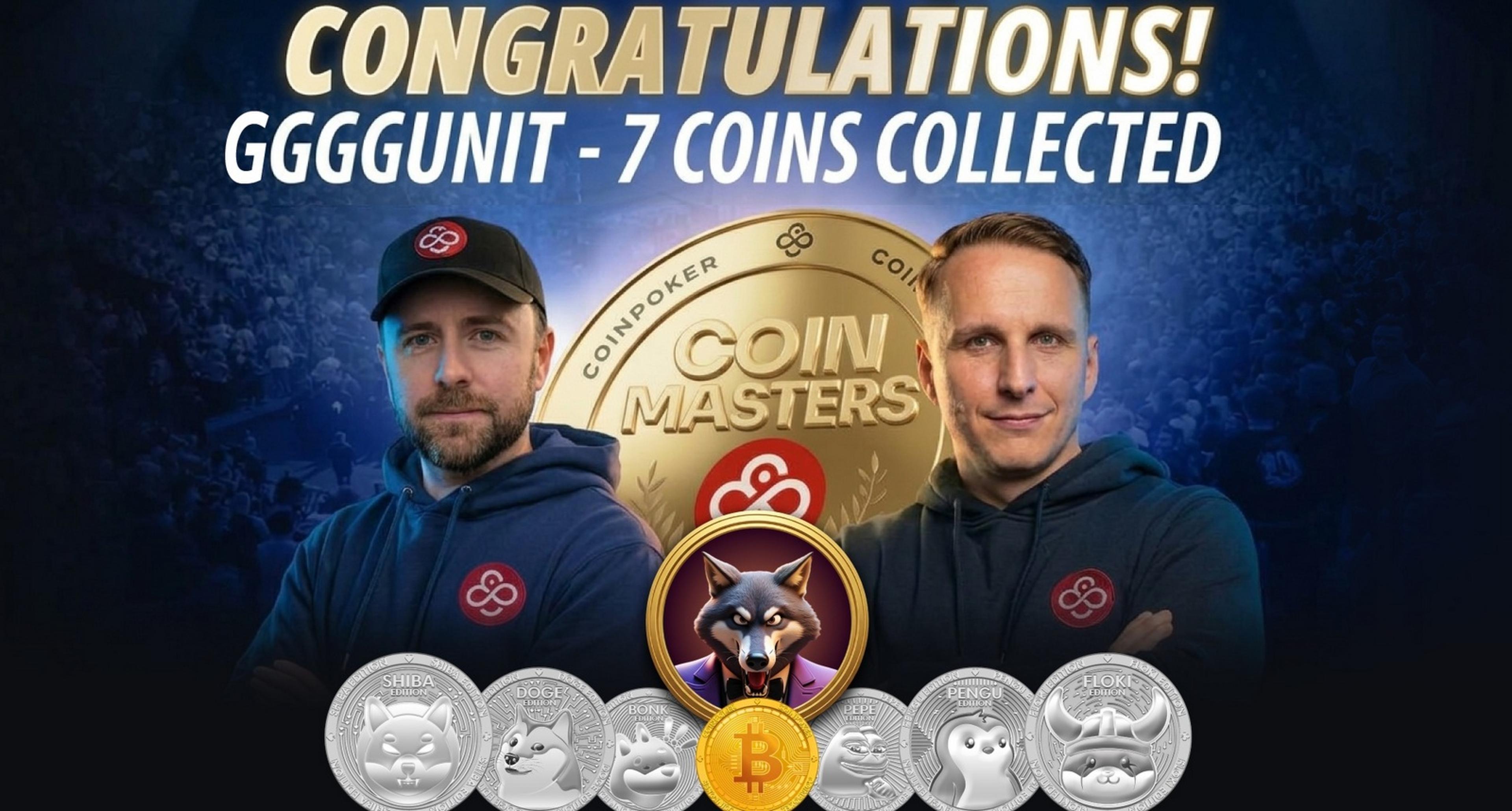 ggggUnit First to Complete CoinPoker CoinMasters Set