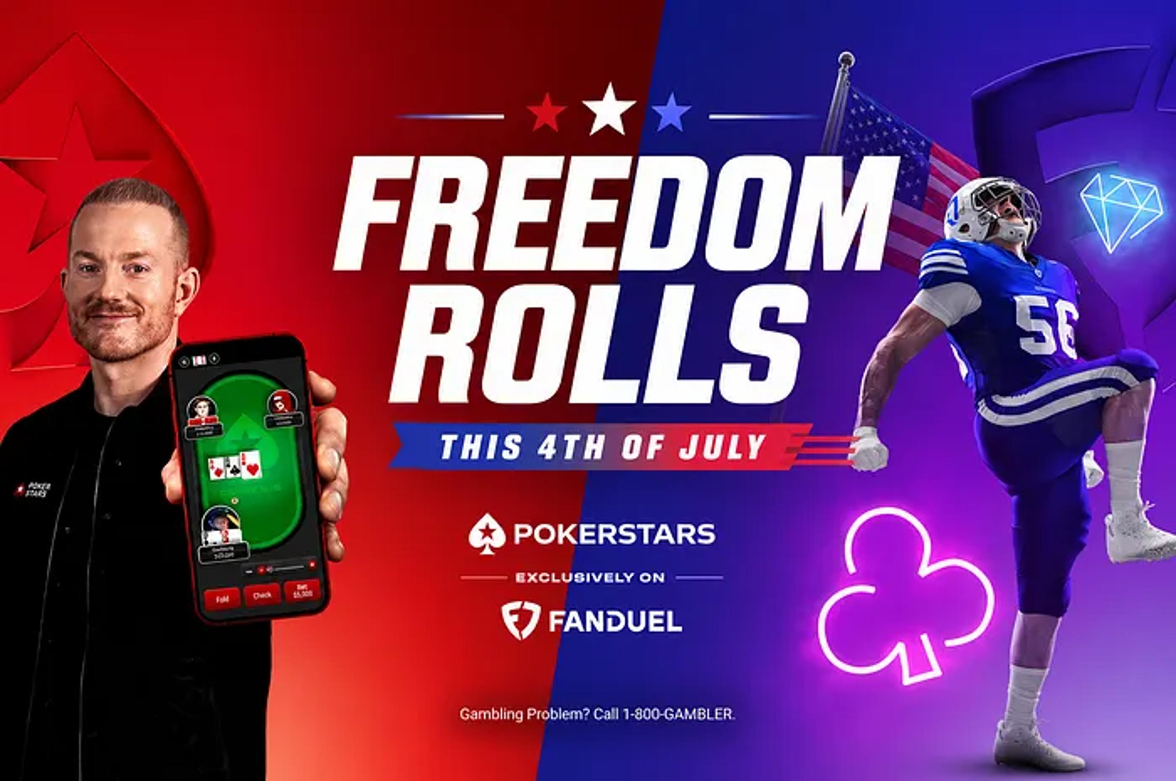 PokerStars on FanDuel Runs $500 Freedom Rolls on July 4