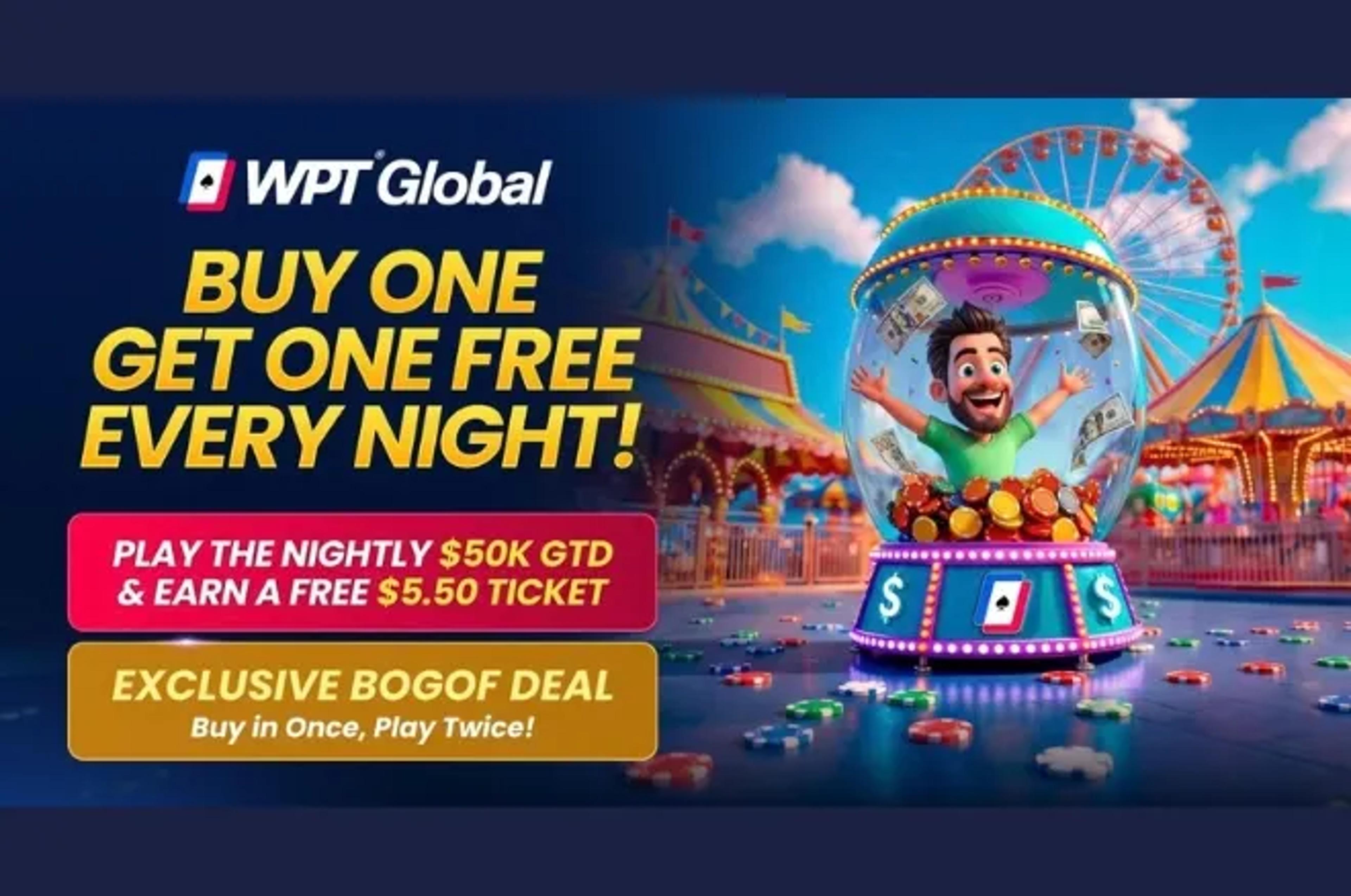 WPT Global Offers Daily 2-for-1 $50K GTD Deal